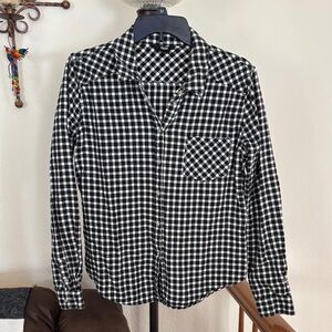 PAIGE Black and White Checkered women’s Shirt